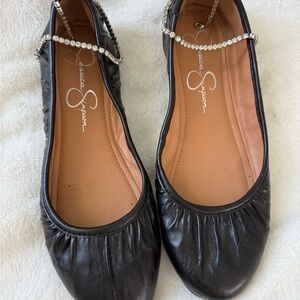 Jessica Simpson Black Ballet Flats